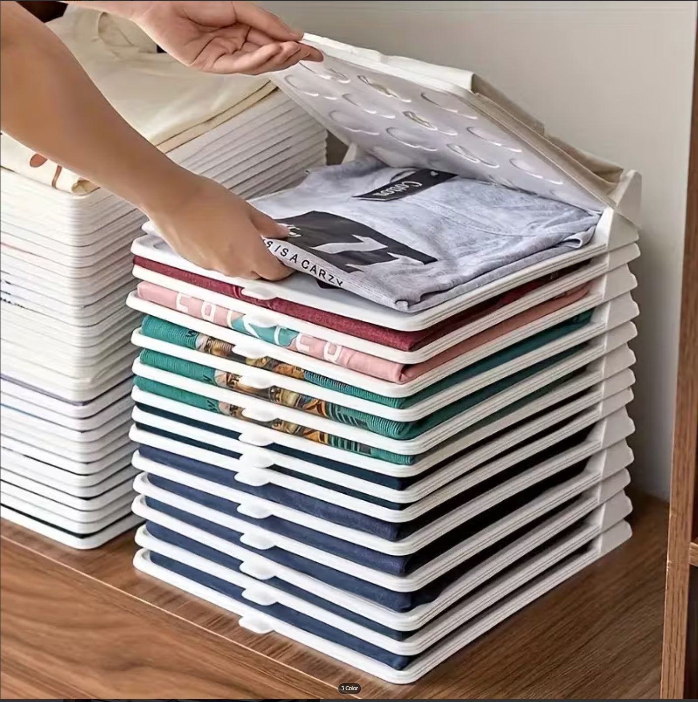 NeatNest™ Foldable Clothing Organizer – 5-Pack